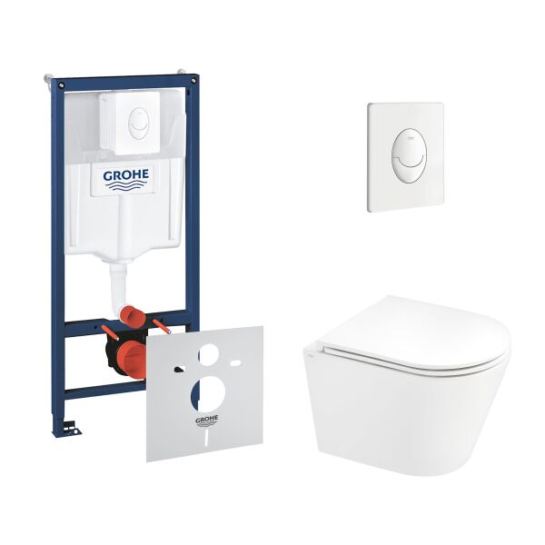 

Набор инсталляция 4 в 1 Grohe Rapid SL 38722001 + унитаз с сиденьем Qtap Scorpio QT1433053ERW