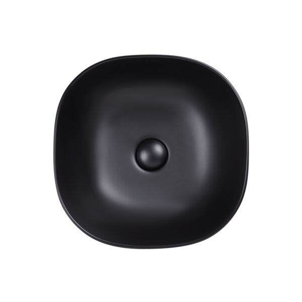 

Раковина-чаша Qtap Kolibri 410x410x150 Matt black с донным клапаном QT10112144MBMB