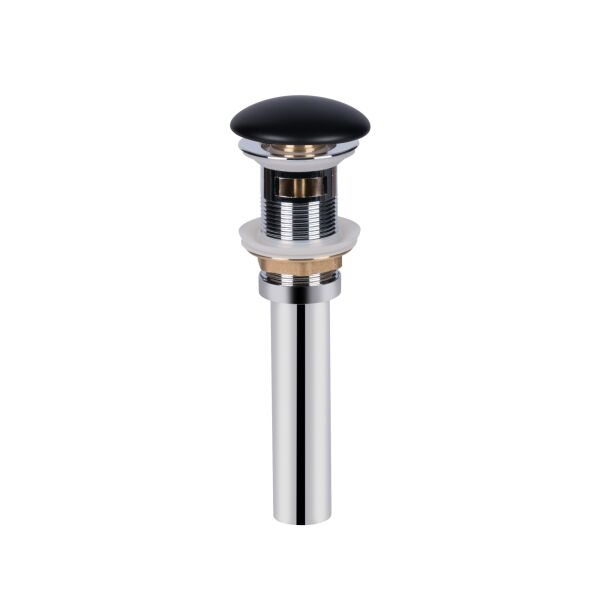 

Донный клапан для раковины Qtap PU03O 70х70х227.5 Matt black с переливом