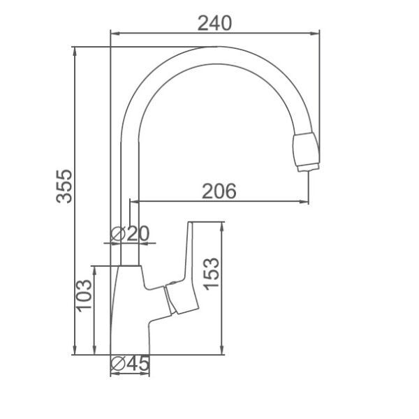 

Смеситель для кухни IBERGRIF ARIAL M14026 (IB0041)