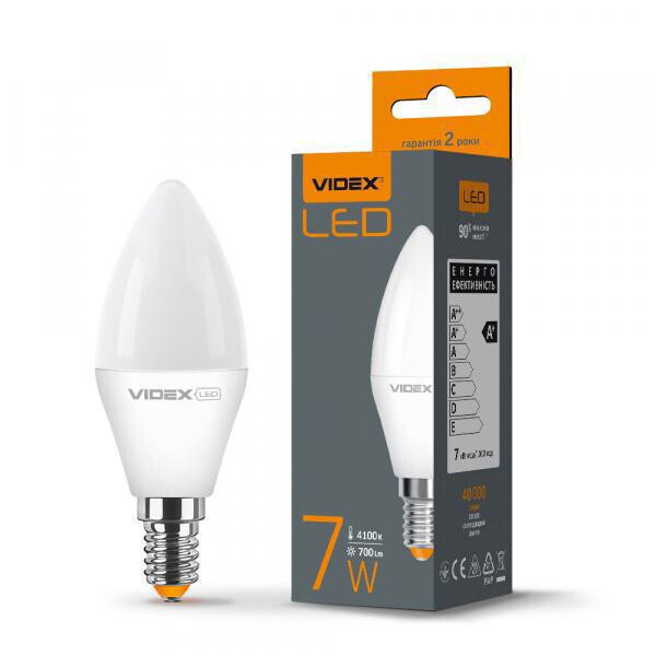 

LED лампа VIDEX C37e 7W E14 4100K