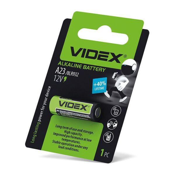 

Батарейка лужна Videx А23/Е23А 1шт BLISTER CARD