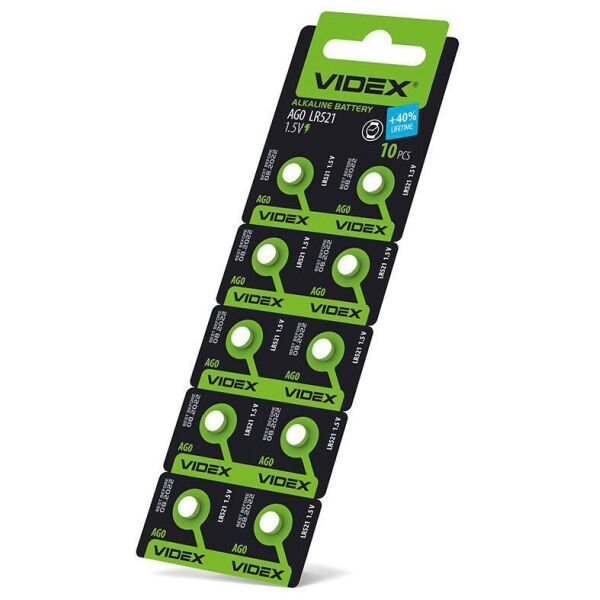 

Батарейка годинникова Videx AG 0/LR521 BLISTER CARD 10 шт