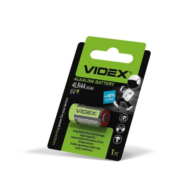 

Батарейка лужна Videx 4LR44/A544 1шт BLISTER