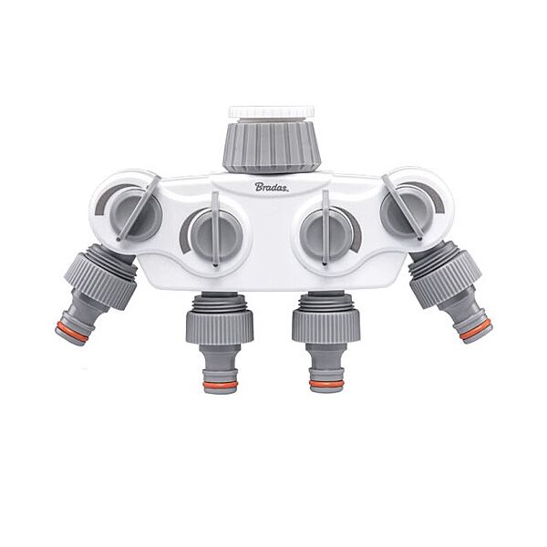 

Распределитель воды Bradas 4-канальный WHITE LINE SOLID (WL-3034K)