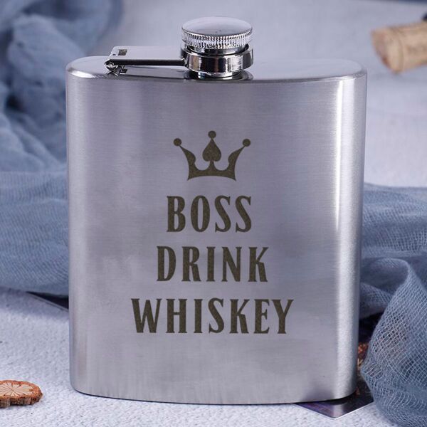 

Фляга стальная "Boss drink whiskey"