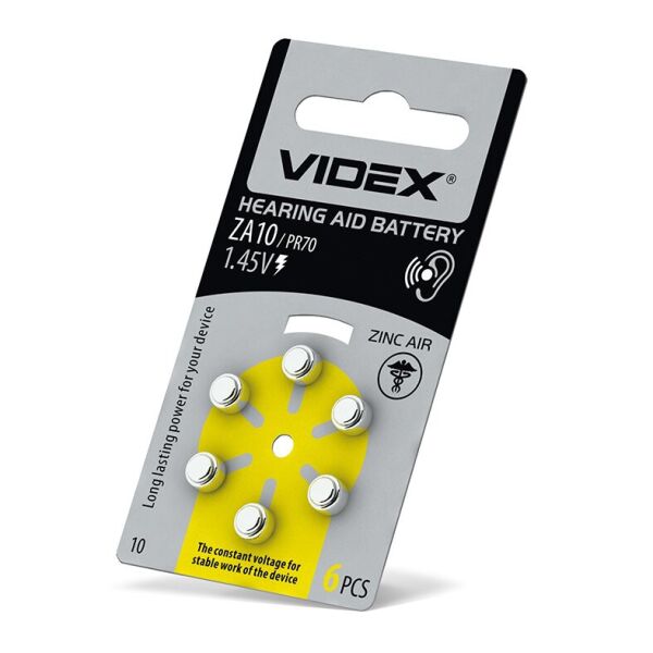 

Батарейка воздушно цинковая Videx ZA10 (PR70) BLISTER 6