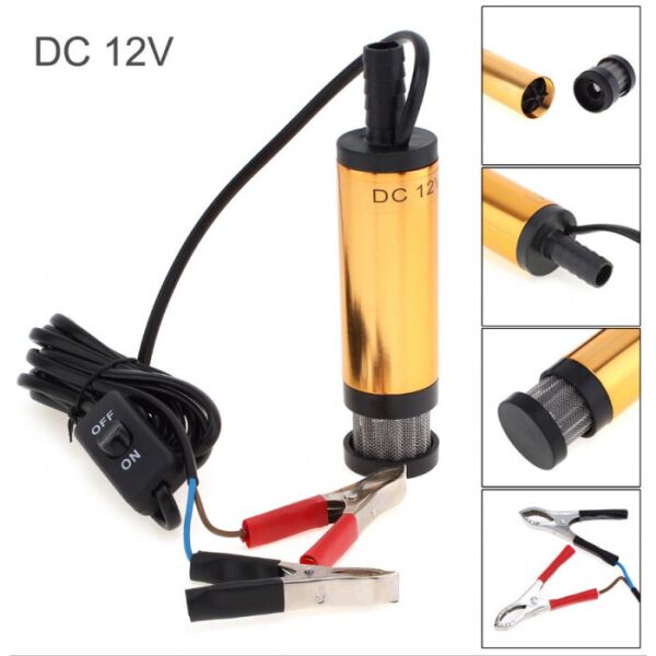 

Насос электрический для перекачки дизельного топлива 12V Золотой