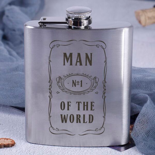

Фляга стальная "Man №1 of the world"