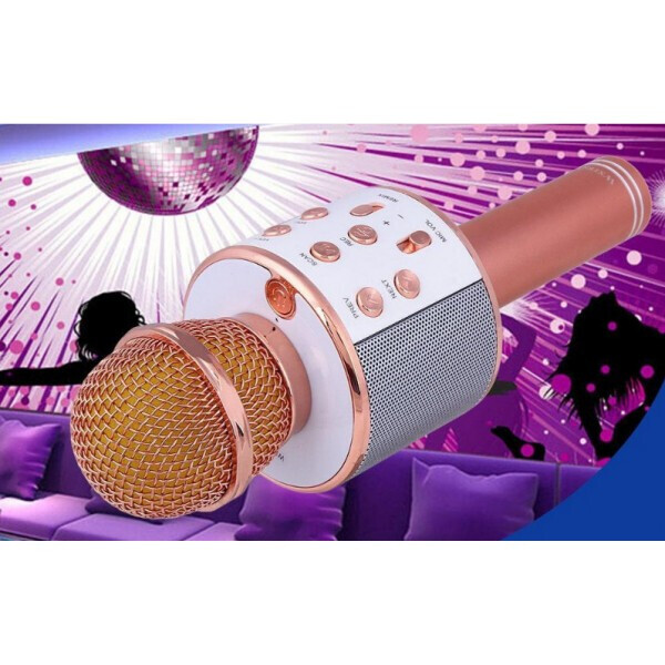 

Караоке микрофон беспроводной Wster WS858 Pink (1203)