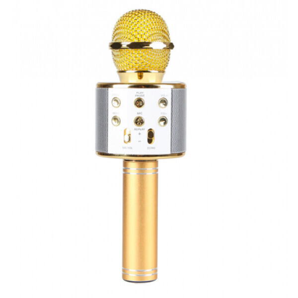 

Караоке микрофон беспроводной Wster WS858 Gold (1201)