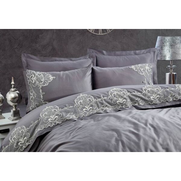 

Постельное белье Dantela Vita. Valencia antrasit-Евро