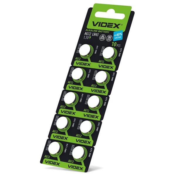 

Батарейка часовая Videx AG12/LR43 BLISTER CARD 10 шт