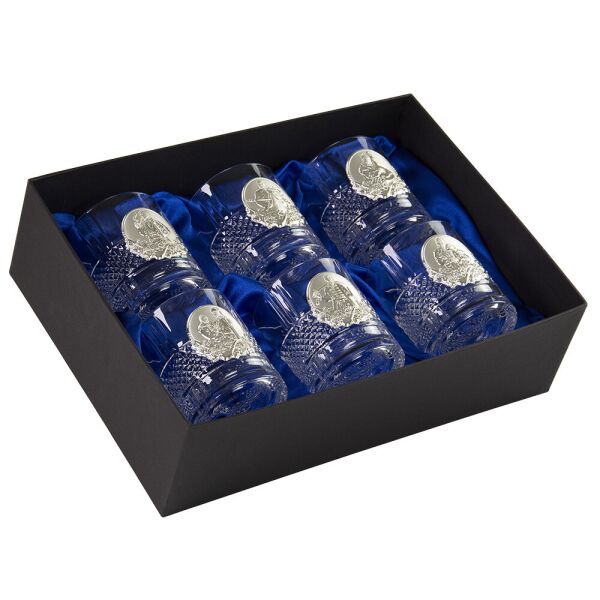 

Сет хрустальных стаканов Boss Crystal «Казаки Brillante», 6 бокалов, серебро