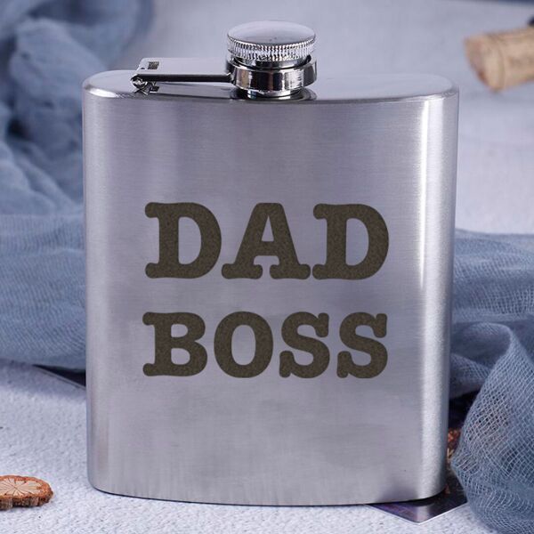 

Фляга стальная "Dad boss"
