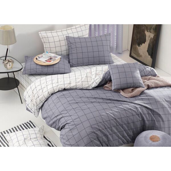 

Постельное белье Lotus. Home Perfect Giana антрацит -Евро