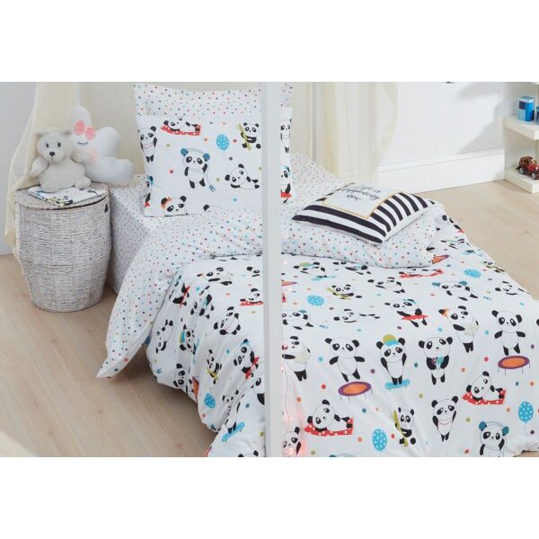 

Постельное белье Lotus. Home Perfect Love panda белое-Полуторный