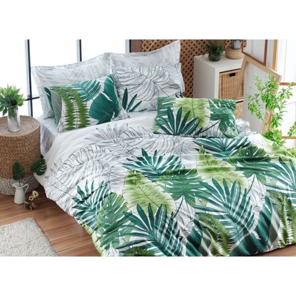 

Постельное белье Lotus. Home Perfect Freshness зеленое-Евро