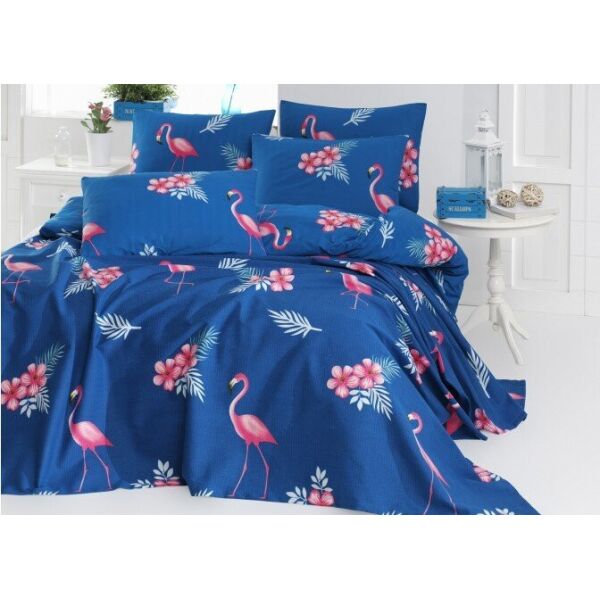 

Постельное белье Lotus. Home Perfect Flamingo голубое-Полуторный