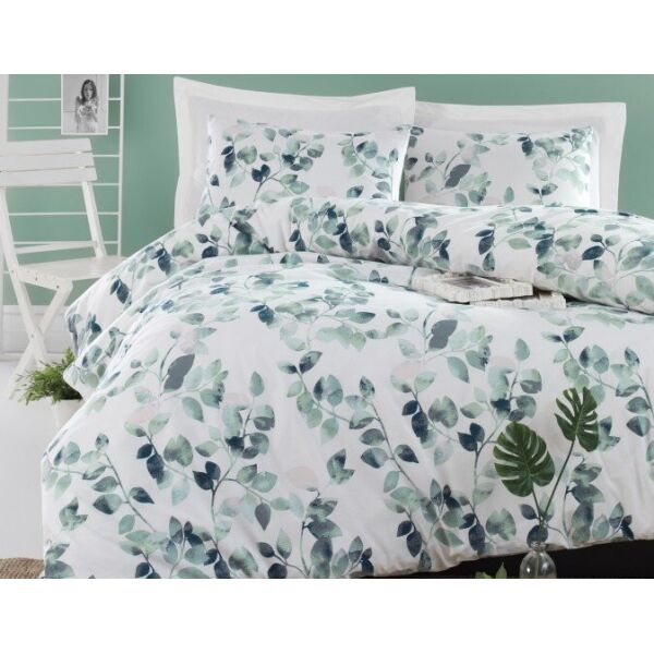 

Постельное белье Lotus. Home Perfect Sabine зеленое-Семейный