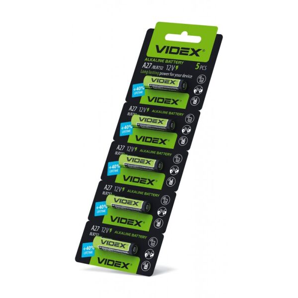 

Батарейка щелочная Videx А27 5шт BLISTER CARD