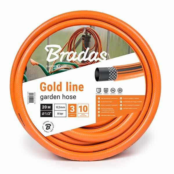 

Шланг для полива Bradas GOLD LINE 1/2" 20 м (WGL1-220)