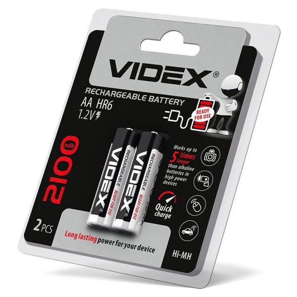 

Аккумуляторы Videx HR6/AA 2100mAh double blister/2шт