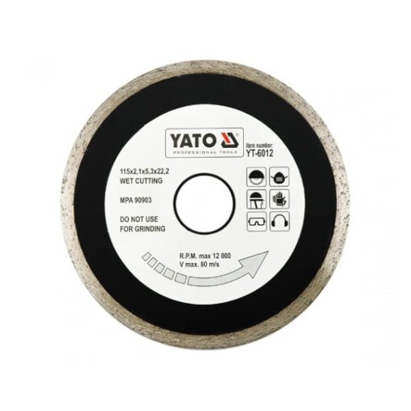 

Диск отрезной алмазный 115х22.2 мм YATO YT-6012