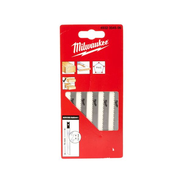 

Полотна для лобзика 5шт А5035/А5041 Milwaukee 4932354506