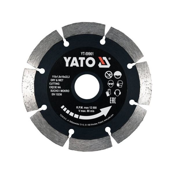 

Диск отрезной Yato 115x1.8x10x22.2 мм (YT-59961)