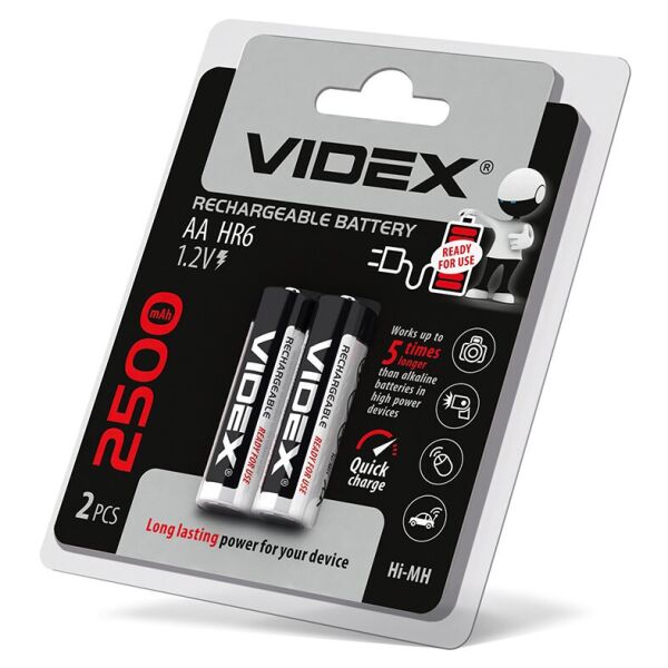 

Аккумуляторы Videx HR6/AA 2500mAh double blister/2шт