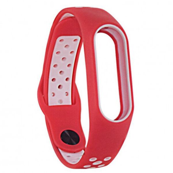 

Ремешок для фитнеса браслета Mi Band 2 (Nike TPU) Red/White