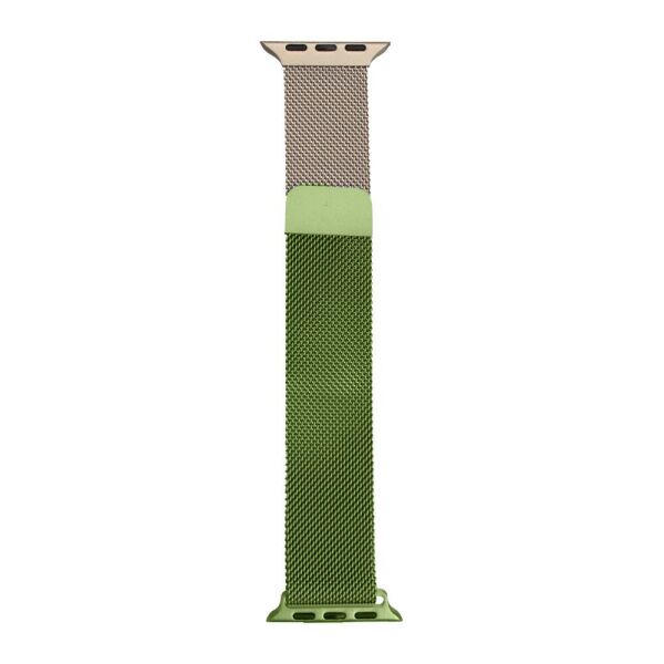 

Ремешок для Apple Watch (38-40mm) Milanese Loop Green-Gold