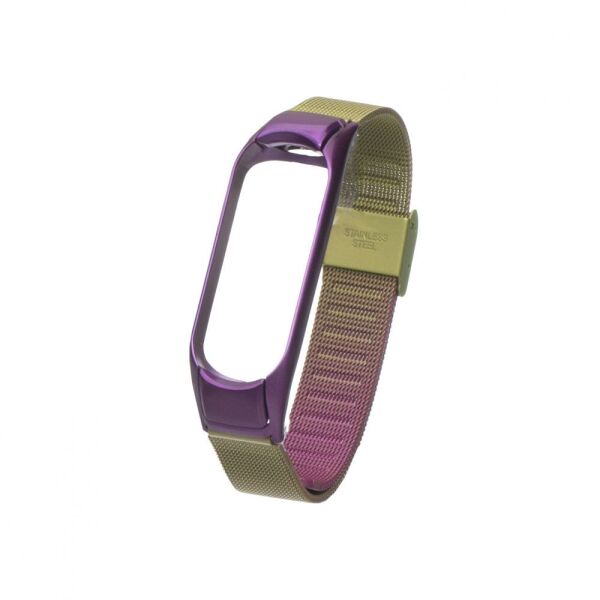 

Ремешок для фитнеса браслета Mi Band 3/4 Milanese Loop Gradient Violet-Green