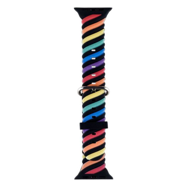 

Ремешок для Apple Watch (42-44mm) Colour Bar Black Rainbow
