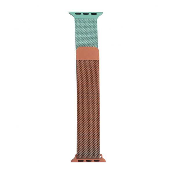 

Ремешок для Apple Watch (38-40mm) Milanese Loop Orange-Light Blue