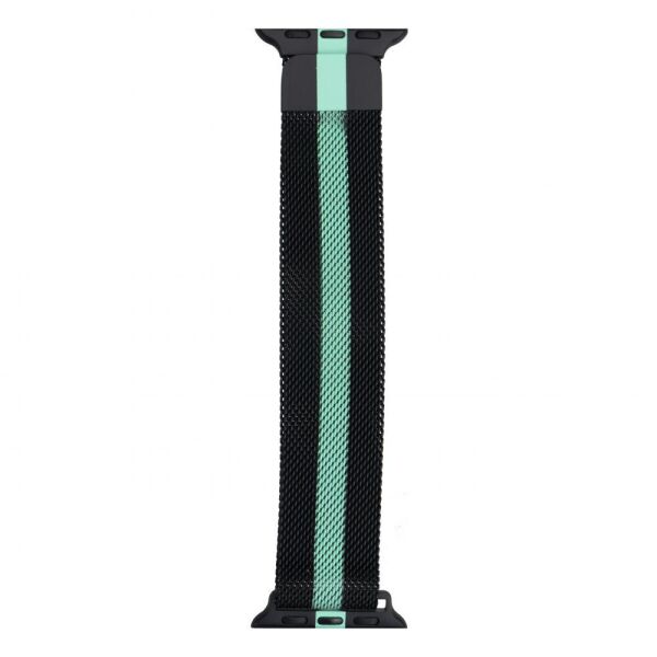 

Ремешок для Apple Watch (38-40mm) Milanese Loop Black-Light Blue