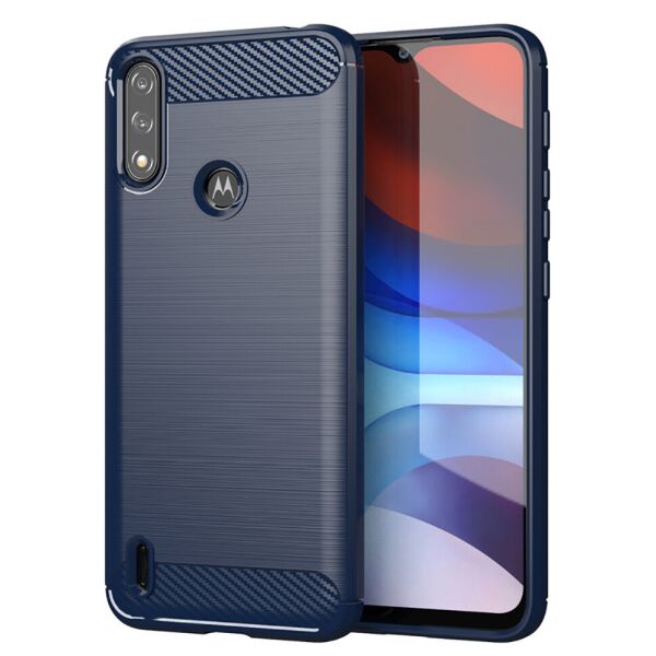 

Чехол Lenuo Carbon Fiber для Motorola E7 Power / E7i Power Navy Blue