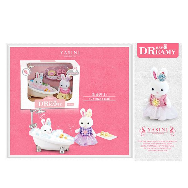 

Игровой набор с флоксовыми животными, ванная, Happy Family, в наборе фигукры, украшения, в кор. 19*10*14см (96шт/2)