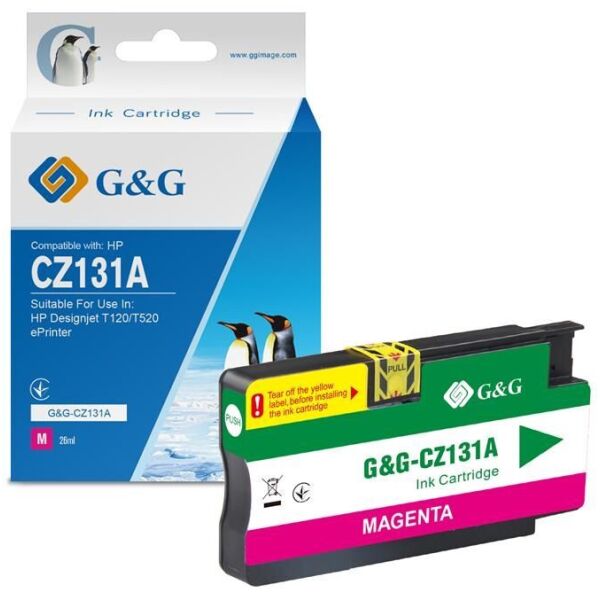 

Картридж G&G для HP No.711 Designjet T120/T520 ePrinter Magenta (29мл)