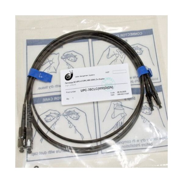 

Патчкорд SC-UPC-LC-UPC MM (OM3) 2м Duplex, черный