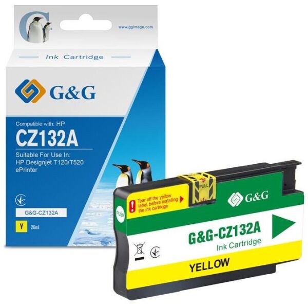 

Картридж G&G для HP No.711 Designjet T120/T520 ePrinter Yellow (29мл)