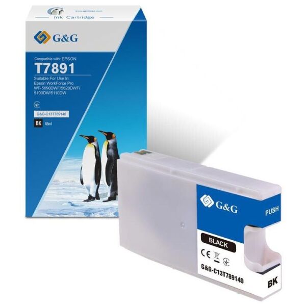 

Картридж G&G для Epson WF-5110/WF-5620 black XXL (4000 стр)