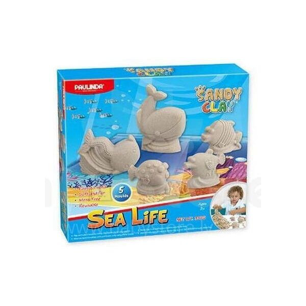 

Песок для творчества Paulinda Sandy clay Морская жизнь 300г 5 ед PL-140016