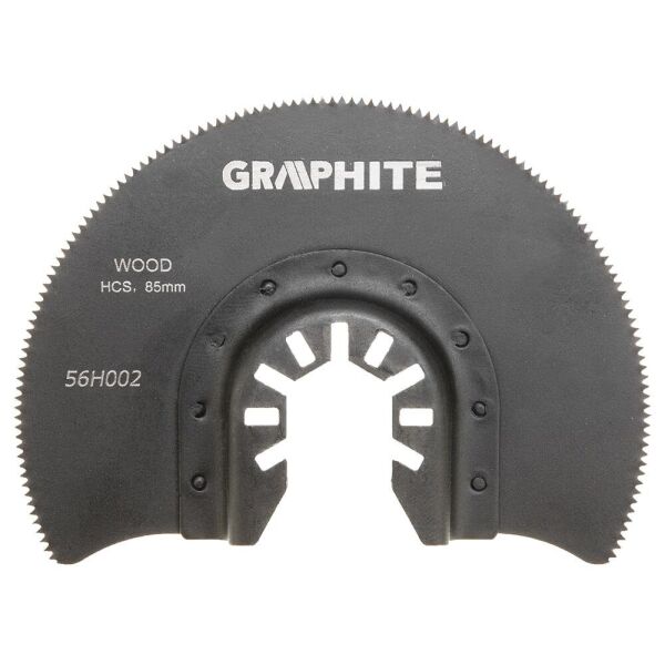

Круг GRAPHITE к многофункц.инструменту, полукруглый HCS по дереву, диаметр 85 мм