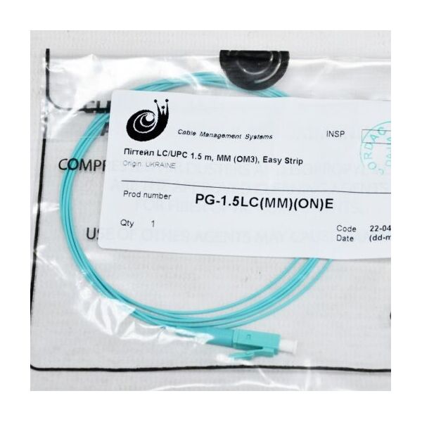 

Пигтейл LC-UPC 1.5 m, MM (OM3), Easy Strip, Corning fiber
