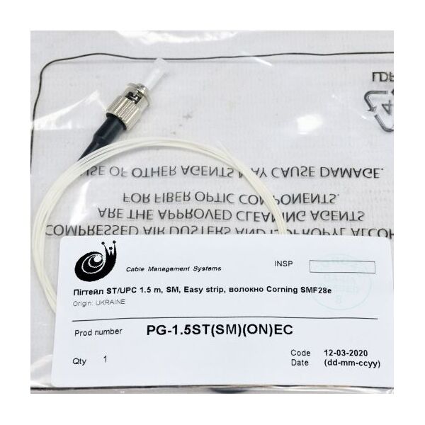 

Пигтейл ST-UPC 1.5 m, SM, Easy strip, волокно Corning SMF28e
