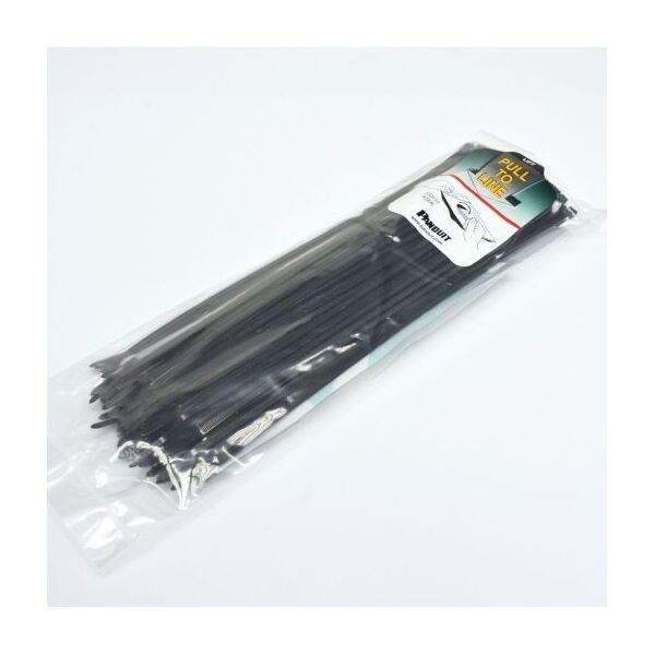 

Стяжка 290x3.6 мм, 100 шт, черная,weather resistant, Panduit