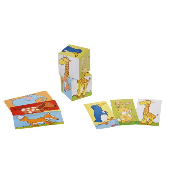 

Кубики деревянные goki Животные 57725G