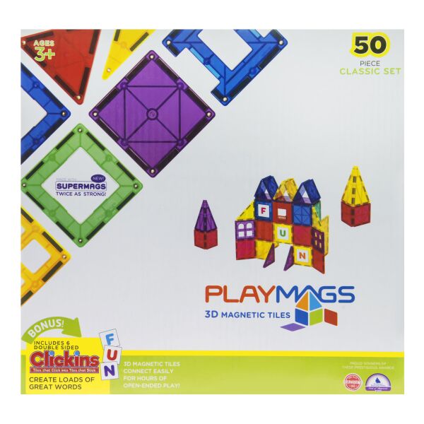 

Конструктор Playmags магнитный набор 50 эл. PM152